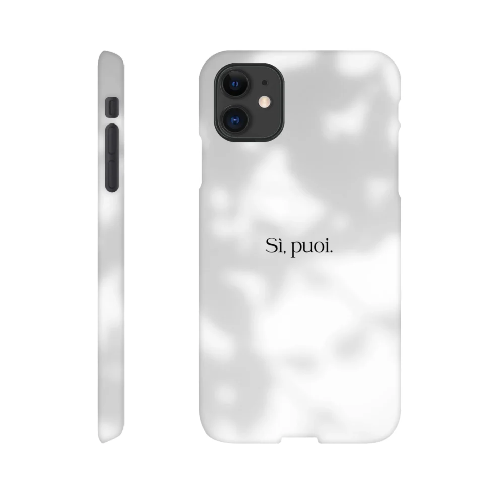 Cover iPhone con scritto "Sì, puoi.".