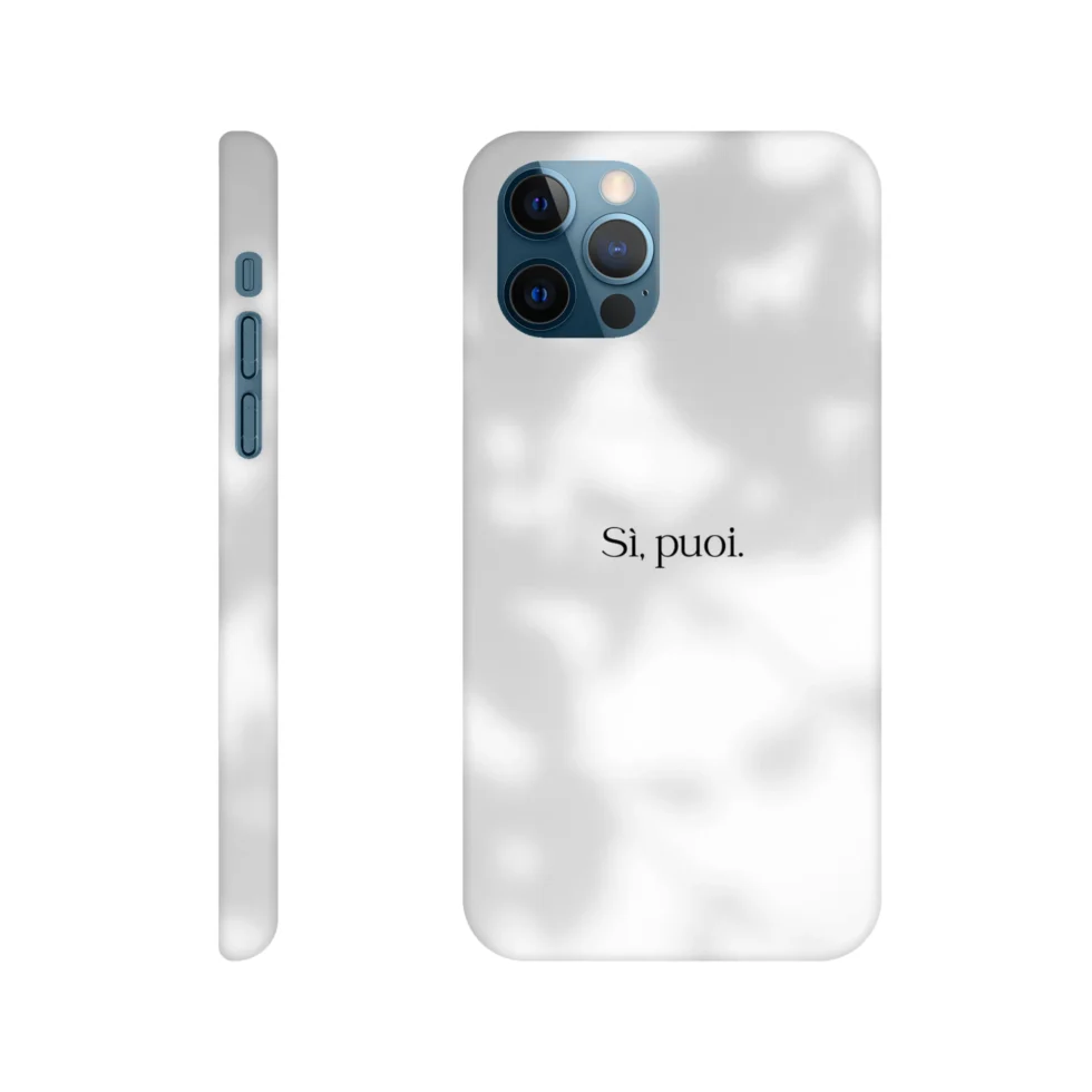 Cover iPhone con scritto "Sì, puoi.".