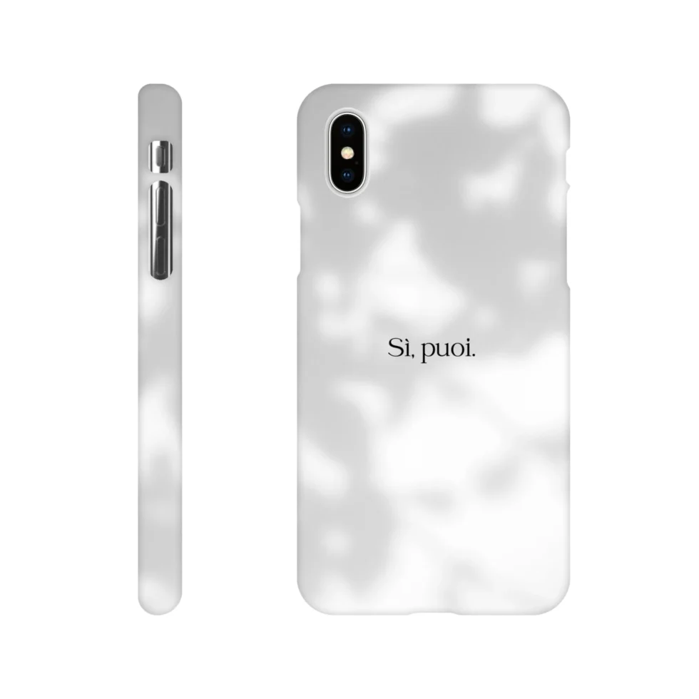 Cover iPhone con scritto "Sì, puoi.".