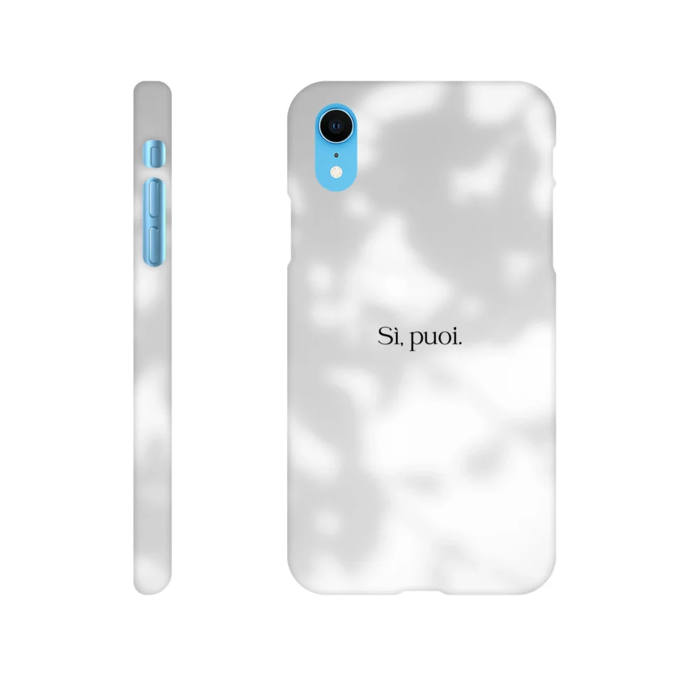 Cover iPhone con scritto "Sì, puoi.".