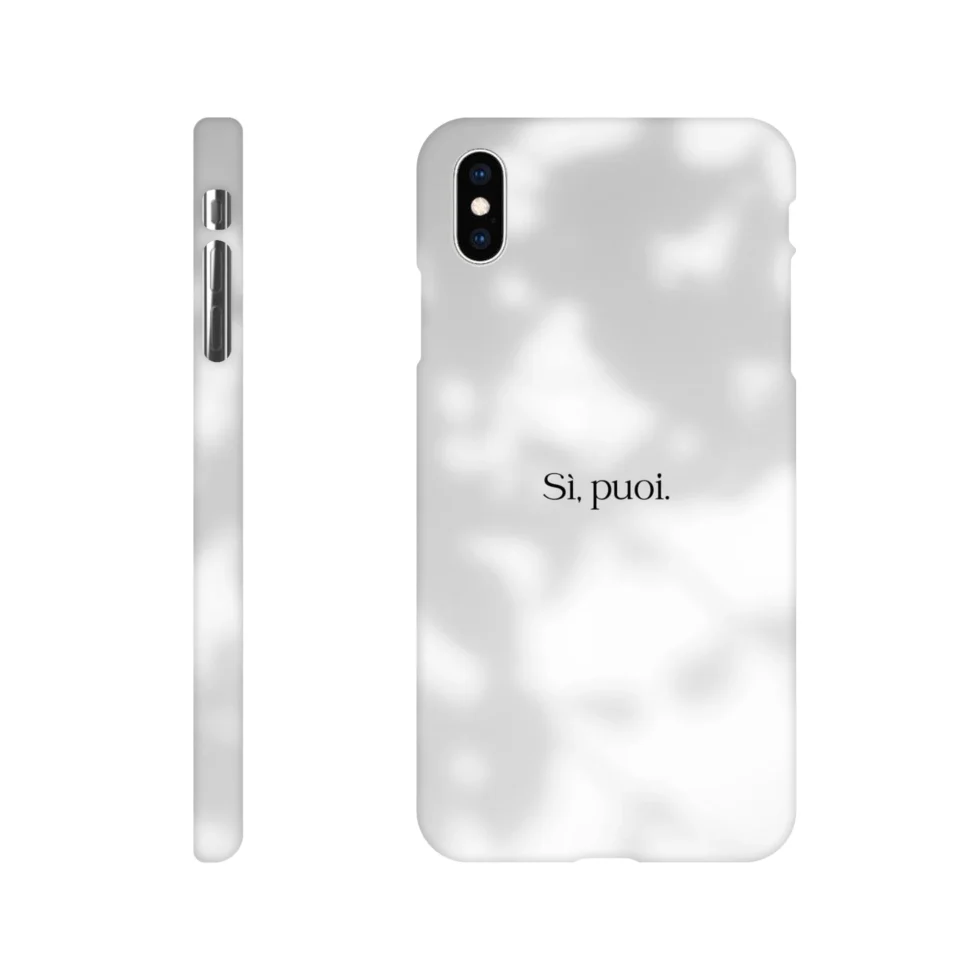 Cover iPhone con scritto "Sì, puoi.".