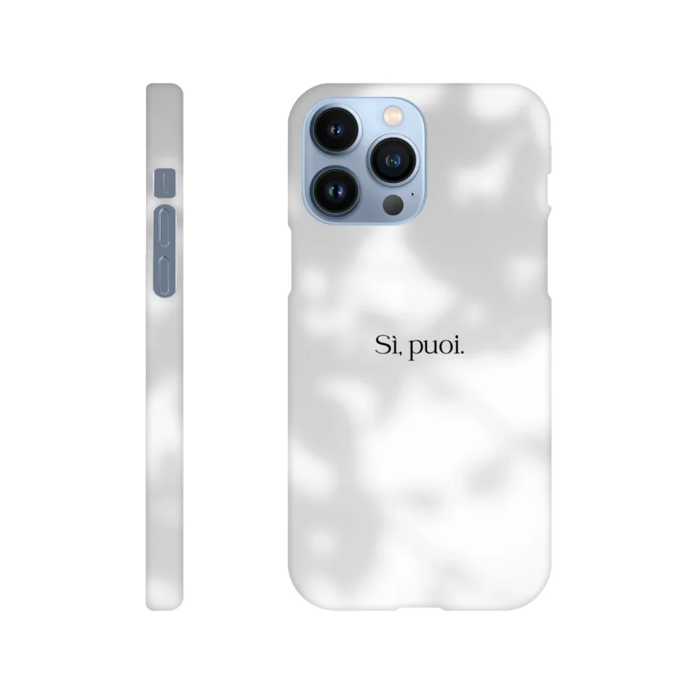 Cover iPhone con scritto "Sì, puoi.".