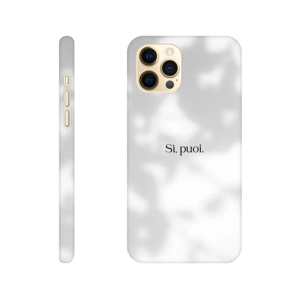 Cover iPhone con scritto "Sì, puoi.".