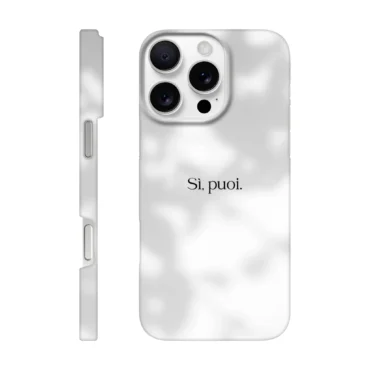 Cover iPhone con scritto "Sì, puoi.".