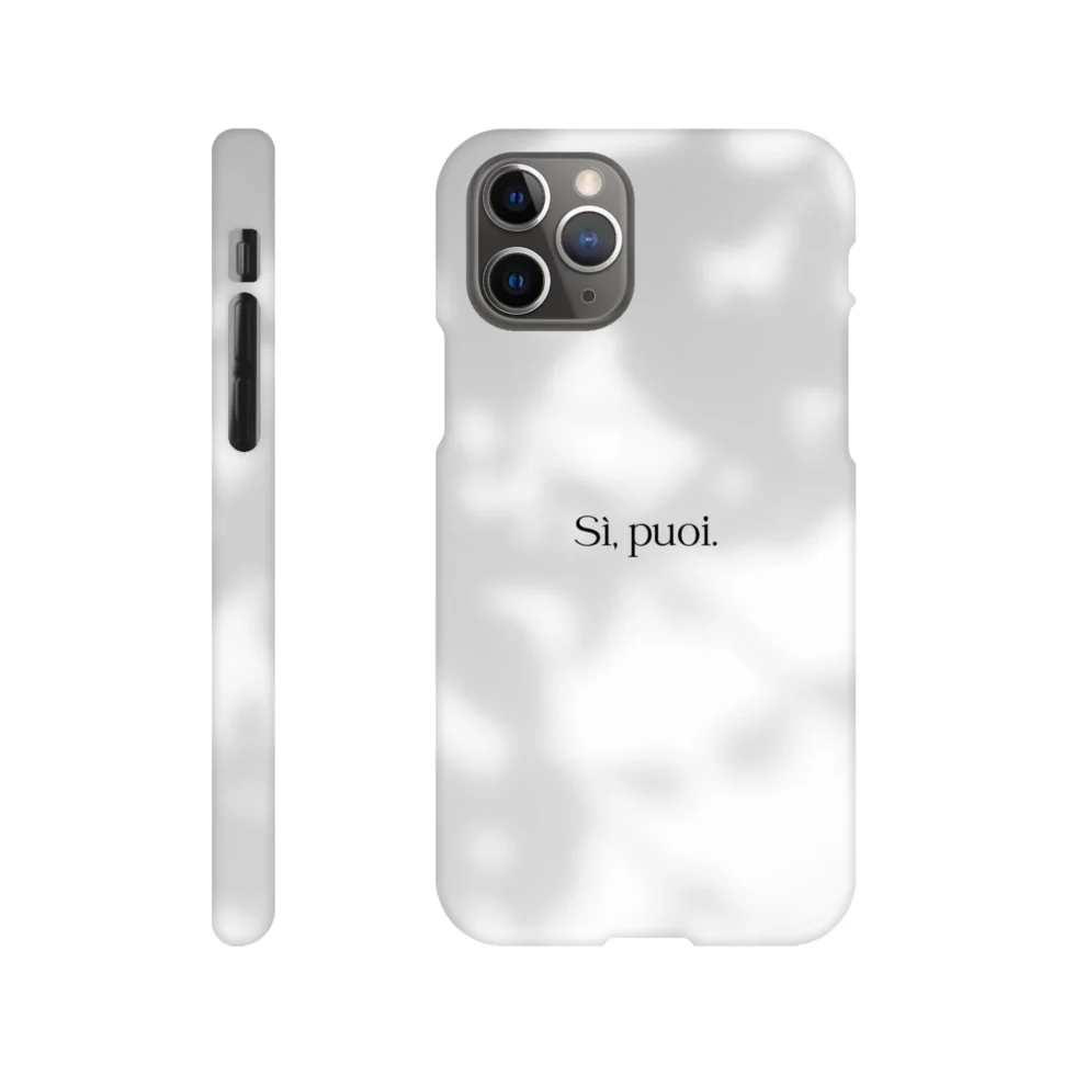 Cover iPhone con scritto "Sì, puoi.".