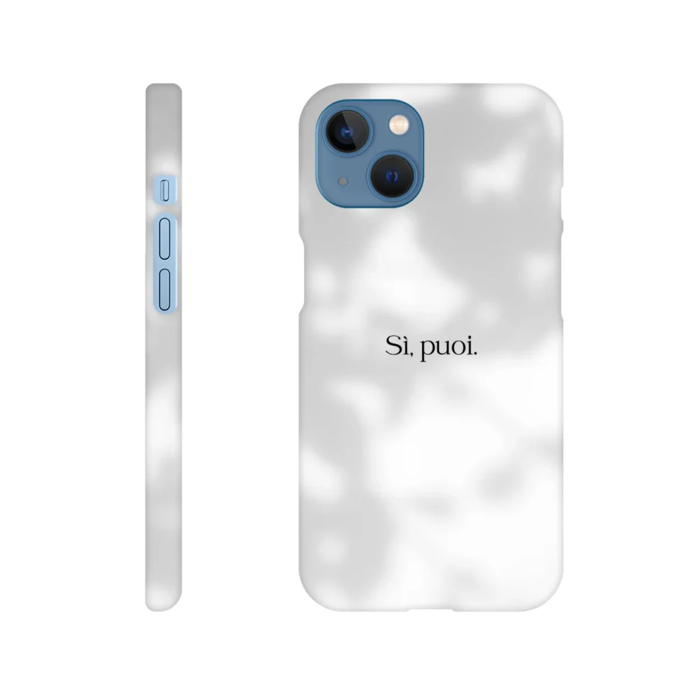 Cover iPhone con scritto "Sì, puoi.".